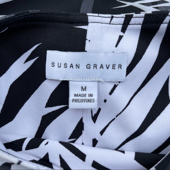 Susan Graver Women Palm Print dress Sz M - Picture 12 of 15